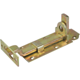 Querriegel gekrpft m. Schlieblech, Platte 140 x 55 mm, Stahl gelb passiviert