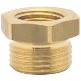Druckluft Reduziernippel mit IG 3/8\" und AG 1/2\" aus Messing