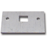 Reparaturschlieblech fr Einlegstange gerade, 80 x 50 mm, Stahl verzinkt