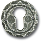 HRTNAGL Zylinderrosette PZ,  50 mm, Hhe 3 mm, verzinkt schwarz