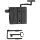 Rustikales Schlossset Melk BB, rechts, DM 70, Schmiedeeisen geschwrzt gewachst