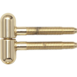 Einbohrband, 16 mm, mit Rundkopf, Stahl glanzvermessingt