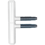 Einbohr Zierband 14 mm, Typ Nussband, Stahl wei beschichtet RAL 9010