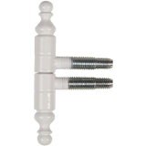 Einbohrband mit Zierkopf, 13 mm, Stahl wei RAL 9016