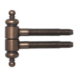 Einbohrband 2-tlg. mit Zierkopf,  16 mm, Bandh. 63 mm, Stahl bronze patiniert