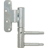 Trband 3-DIM 2-tlg. f.stumpfe Tren,  20mm links, Bandh. 112mm,verzinkt silber