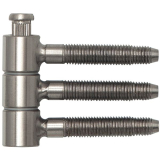 Steckband 3-tlg. f. gef�lzte Holzt�ren, � 16 mm, H�he 46,7 mm, Edelstahl