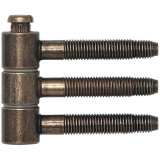 Steckband 3-tlg. f. gef�lzte Holzt�ren, � 16 mm, H�he 46,7 mm, Stahl bronze pat.