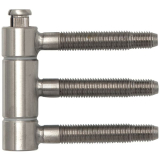 Steckband 3-tlg. f. gef�lzte Holzt�ren, � 18 mm, H�he 61 mm, Edelstahl