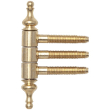 Einbohrzierband dreiteilig, 16 mm, Stahl vermessingt