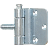 Stahlzargenband 3-tlg. f. stumpfe Tren, Band 18 x 62 mm, Stahl verzinkt