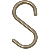 S-Haken offen, Stahl Edelstahl Effekt