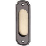 Schiebetrmuschel 40 x 127 mm,ungelocht, Messing patiniert