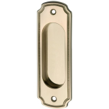 Schiebet�rmuschel 40 x 127 mm, ungelocht, Messing poliert, kantig