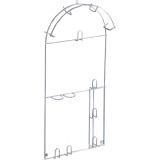 VAUTH-SAGEL UNIVERSAL Schlauch-Kabelhalter 305x 658x 60 mm, Stahldraht RAL 9006