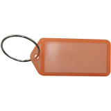 Schlsselanhnger - mit Papiereinlage, Kunststoff transparent orange