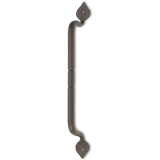T�rgriff ANTIK - gerade, 250mm, � 12mm, Schmiedeeisen geschw. gewachst