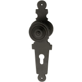 SCHRGHOFER Haustr-Knopflangschild NOTTINGHAM, PZ88, Stahl geschw. gewachst