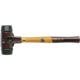 Schonhammer Temperguss Kopfdurchmesser 50 mm Gummi schwarz Hickory Stiel