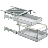 HETTICH SYSTEMA TOP 2000 Container-Set Sil Sys,Voll-/�berauszug,ET 530,alu