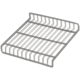 Schuhrost Breite 459 mm, Tiefe 260 mm, Stahldraht silber RAL 9006