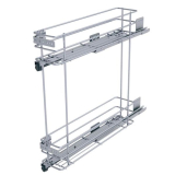 Sige Seitenwandauszug mit Vollauszug KB200; T500 mm, Stahl silberfarbig