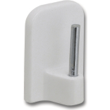 Selbstklebehaken f�r Vitragenstangen, Stift � 2 mm, Kunststoff wei�