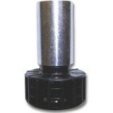 Sockelverstellfu STAHL, Sockelhhe 200 mm, Stahl verzinkt, Kunststoff schwarz