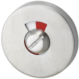 SOLIDO WC, Rosetten Anzeige rot/wei, Edelstahl matt
