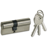 SECOTEC Einbaudoppelzylinder 40+40 Messing vernickelt SB-1 BL4