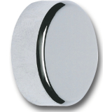 Spiegelkappe zum Schrauben, Au�en � 16 mm, Innen � 5 mm, Messing verchromt matt