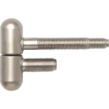 Stahlzargenband 2-tlg. mit Rundkopf,  16 mm, Hhe 50,5 mm,Stahl vernickelt matt