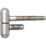 Stahlzargenband 2-tlg. mit Rundkopf,  16 mm, Hhe 50,5 mm, Stahl verchromt matt