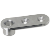 Stangenf�hrungsplatte f. Rundstange � 10 mm, Stahl verzinkt