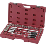 Steckschl�ssel-Satz 1/4\"+1/2\" vierkant mit Umschaltknarre 65-teilig