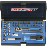 GEDORE Steckschl�ssel-Satz D20KMU 1/4\"vierkant mit Umschaltknarre 37-teilig