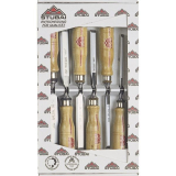 STUBAI Spezial-Stemmeisen-Satz mit Holzheft 6-teilig