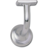 Stiegengriffsttze m. Winkel, Ros.  45 mm, Wandab. 60 mm, Messing poliert