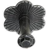 Stiegengriffsttze z. klemmen, Ros.  80mm,Wandab.60 mm,verzinkt geschwrzt pat.