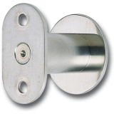 Stiegengriffsttze flach, Ros.  50 mm, Wandab. 50 - 65 mm, silber eloxiert