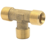 Druckluft T St�ck mit AG 3/8\" aus Messing