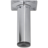 Mbelfu Rundrohr  30 mm, Lnge 100 mm, Stahl verchromt