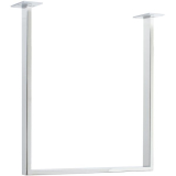 Tischkufe Breite 600 mm, Hhe 720 mm, Edelstahl gebrstet