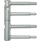 Trband ANUBA 3-DIM 2-tlg. Bolzen 60 mm, Bandh. 92 mm,  15 mm, verzinkt silber