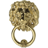 Trklopfer 100 x 165 mm, Lwenkopf, Messing poliert