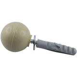 Trpuffer - Kugelform Kunststoff beige