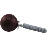 T�rpuffer - Kugelform Kunststoff braun