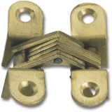 Vici Einbohr-Scharnier H: 65 mm, Holzst�rke 18-20 mm, Messing