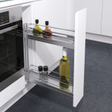 VAUTH-SAGEL Etagenauszug/Tablar, 83 x 80 x 470 mm, silber RAL 9006