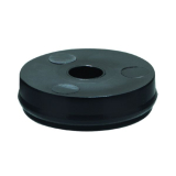 QuickClick Basisteil zum Anschrauben  20 mm, Hhe 5 mm, Kunststoff schwarz